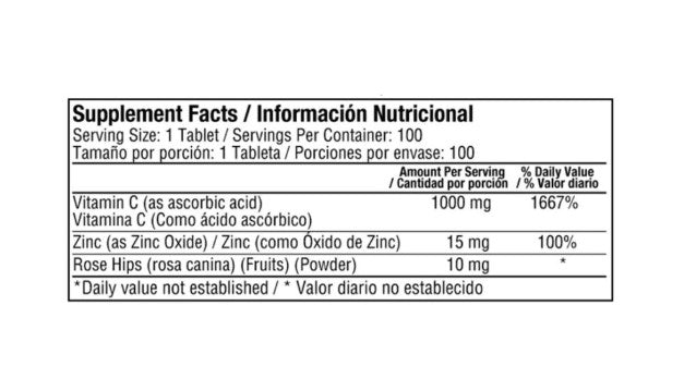 Vitamina C 1000 mg – 100 Cápsulas