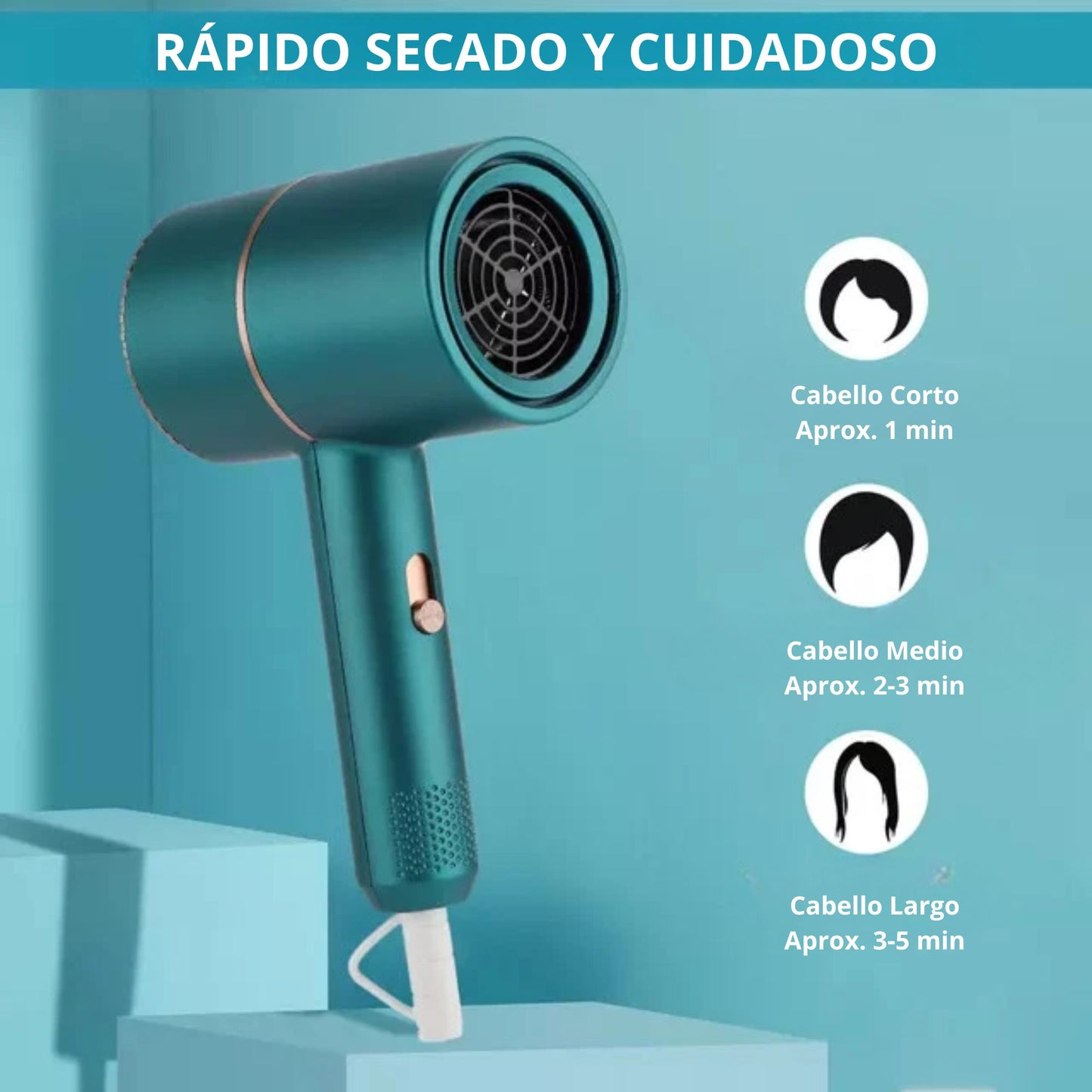 Secador de Pelo Portátil y Plegable