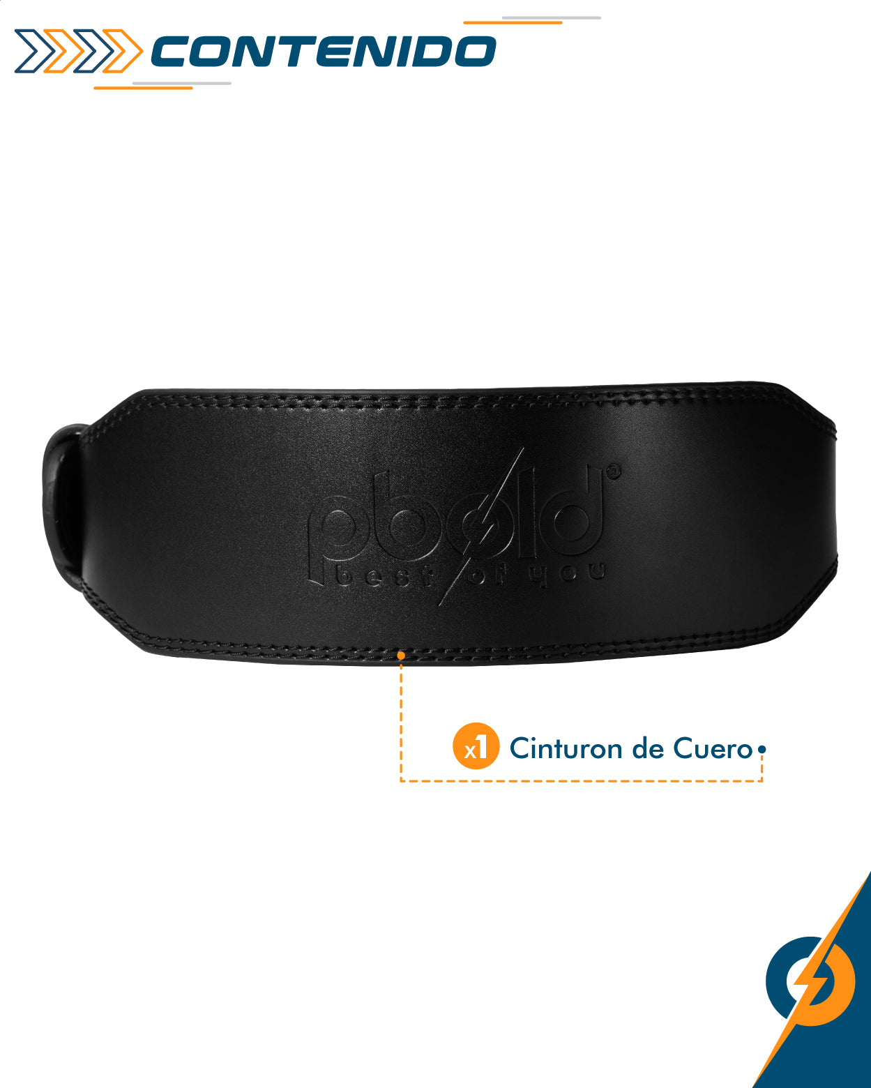 Cinturon Gimnasio Cuero Talla L