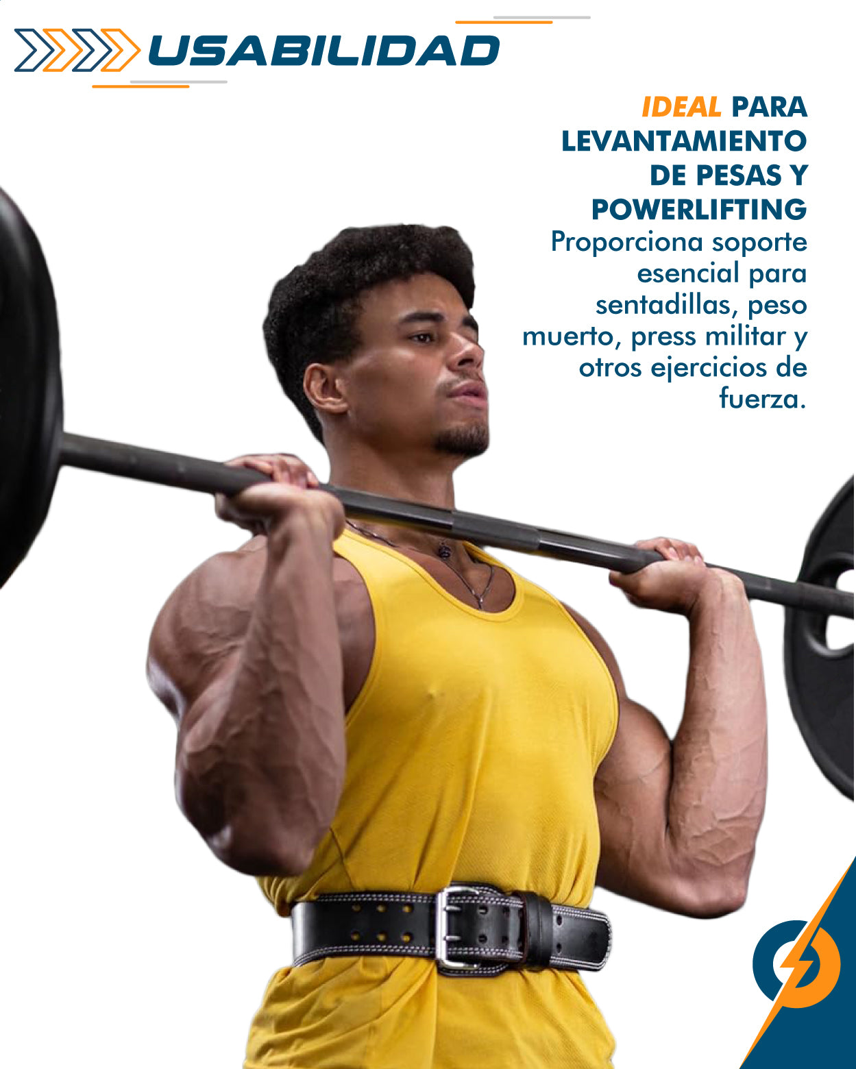 Cinturon Gimnasio Cuero Talla L