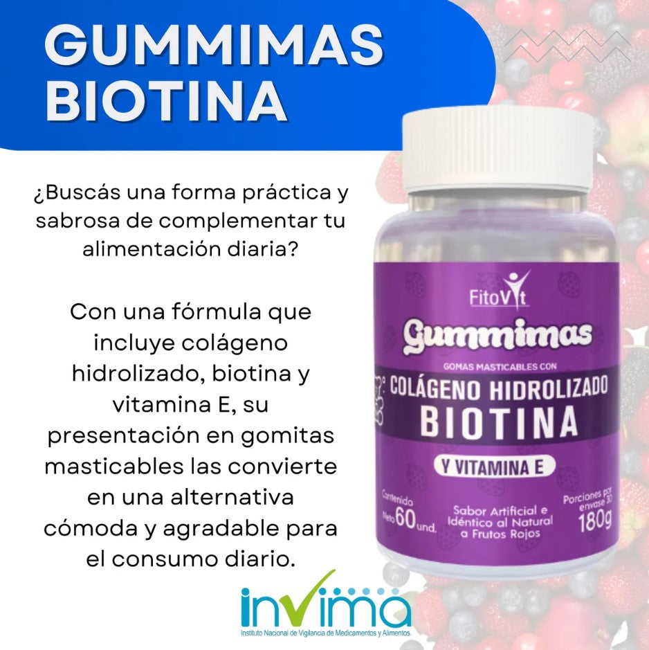 Gomitas de Colágeno + Biotina – 60 Unidades