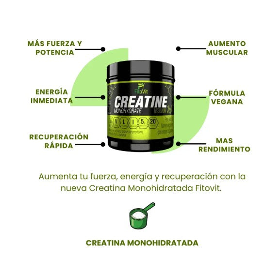 Creatina Monohidratada Fitovit 20 Servicios