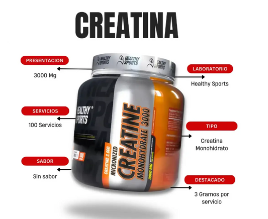 Creatina Healthy Sports 100 Servicios